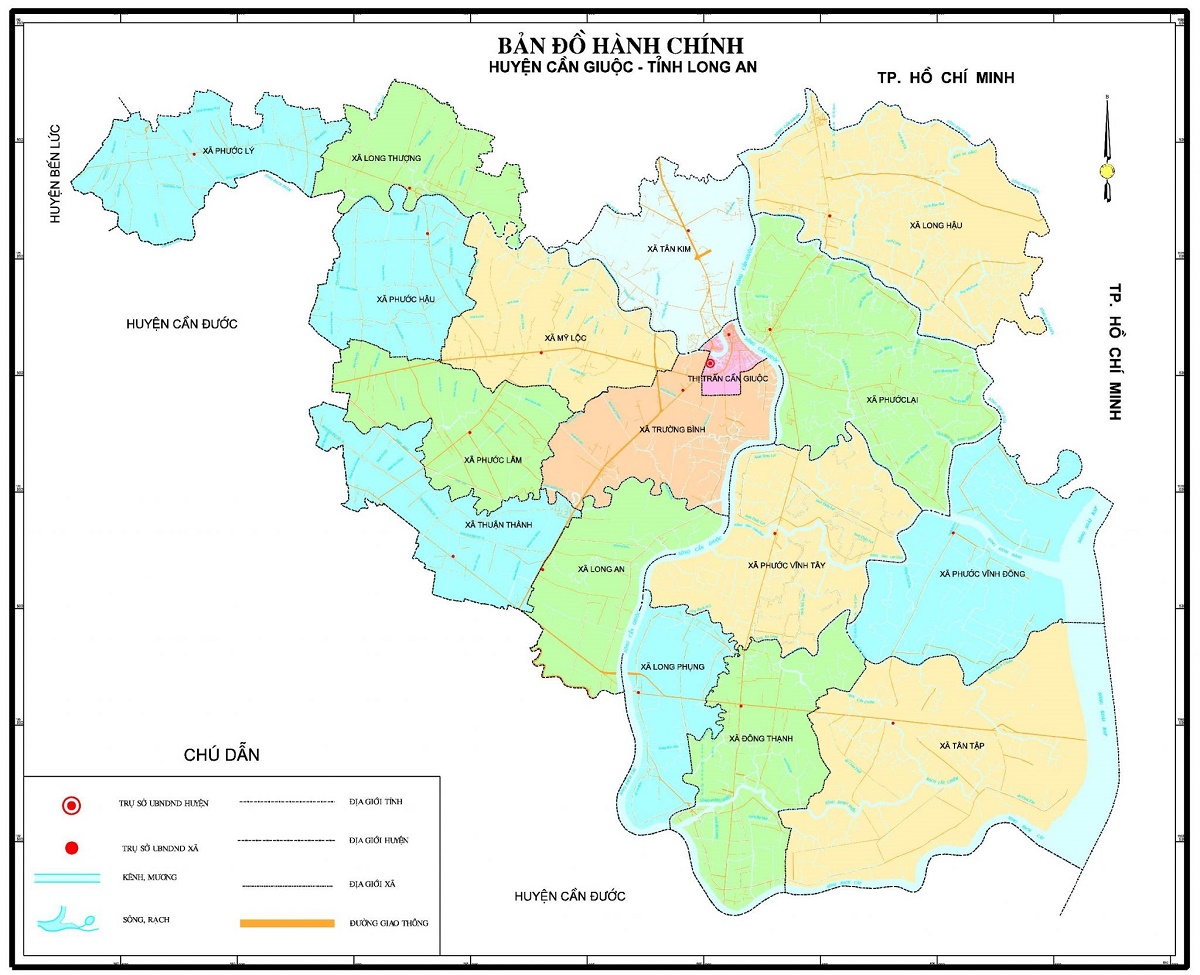 Bản đồ quy hoạch huyền Cần Giuộc, Long An